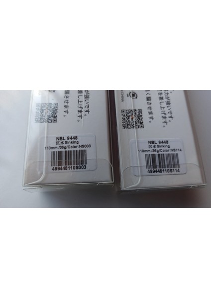 Noeby Nbl 9448 110MM 36G Tuzlu Su Batan Plastik Zoka Yapay Balık Nbl 9448 NS003/NS114 2 Adet fırsatları