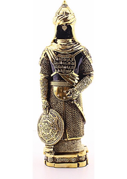 Zırhlı Cevşen Ayetli Asker Gold Biblo 3 Boyutlu Büyük Boy 32 CM-018