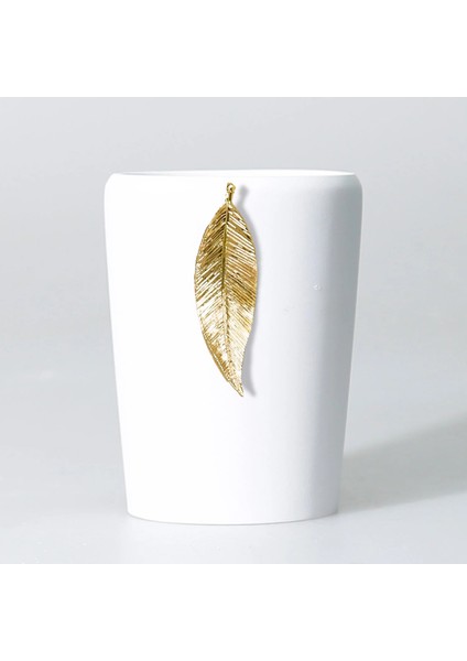 Leaf Diş Fırçalık Beyaz Altın