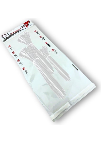 Plastik Kablo Bağı Klipsi Cırt Kelepçe 250 - 300 - 380 mm x 4.8 mm Beyaz Toplam 60 Adet fiyatları