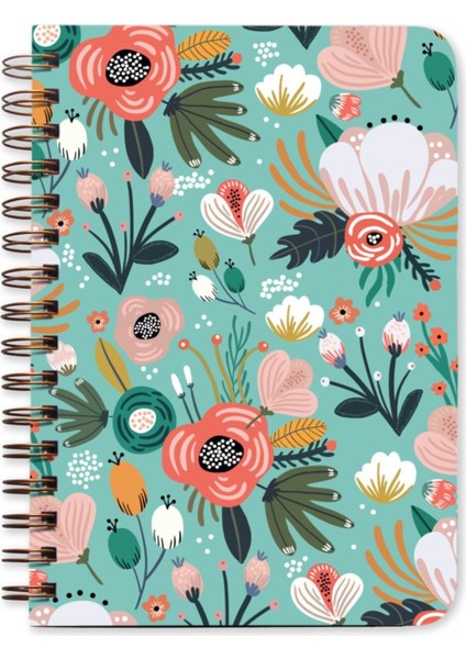 Yeşil Çiçekli Ajanda Süresiz Planlayıcı Defter