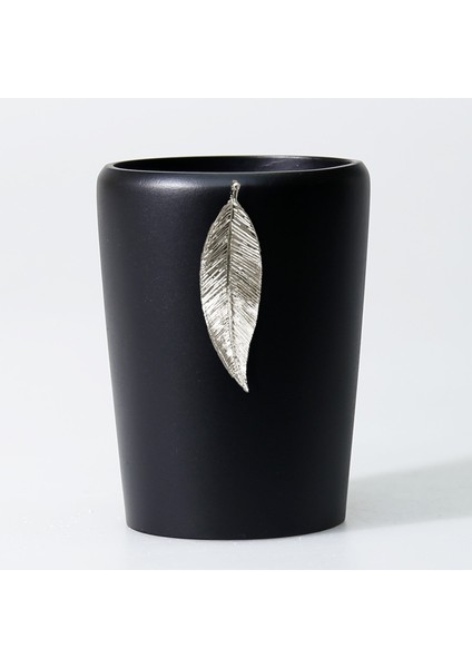 Leaf Diş Fırçalık Siyah Gümüş
