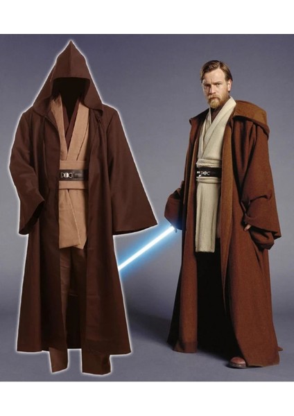 KADIKÖY KOSTÜM Yetişkin Obi Wan Kostümü, Jedi Kostümü, Star Wars Kostümü