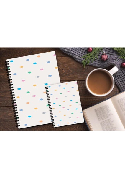 2 Li Defter Set 64 Yaprak Çizgili Karton Kapak Spiralli Defter Notebook