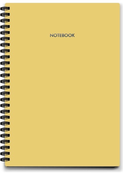 Defter 64 Yaprak Çizgili Karton Kapak Spiralli Defter Notebook 10X14 cm ( Yellow )