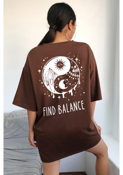 Only Trendwear Unisex Yin & Yang Baskılı T-Shirt