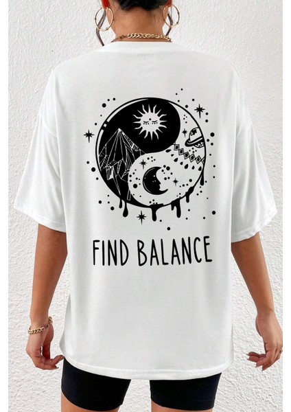 Only Trendwear Unisex Yin & Yang Baskılı T-Shirt
