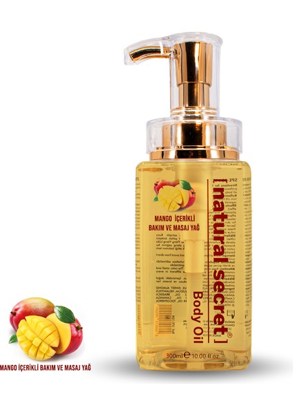 Mango İçerikli Bakım ve Masaj Yağı 300ml / NATURAL SECRET-MANGO MASSAGE & BODY CARE OIL