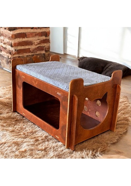 Kedi Evi 2 Katlı Rahat ve Yıkanabilir Minder Yatak Dahil modelleri