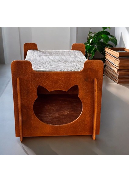 Kedi Evi 2 Katlı Rahat ve Yıkanabilir Minder Yatak Dahil indirimleri