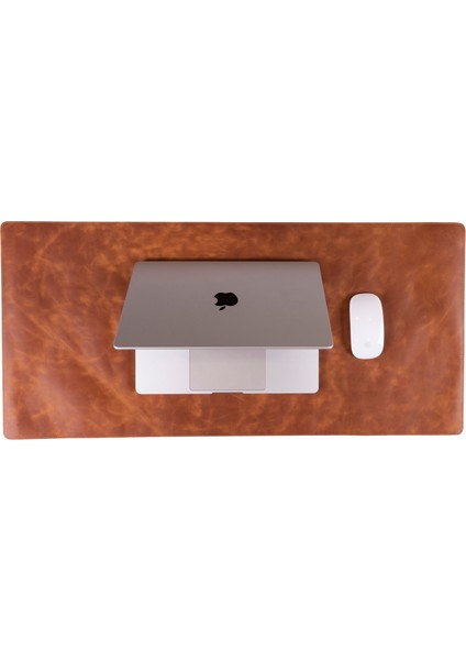 Deri Mouse Pad 37X80 Cm, Hediye Ofis Aksesuarı, Deri Masa Matı, Oyuncu Mouse Pad