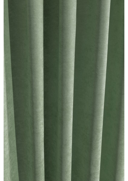 Kullanıma Hazır Su Yeşili Rengi Sık Pile 1x3 Dikim Fon Perde Tek Kanat 9195 modelleri