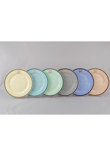 Micasa Desenli 6lı Pasta Tabağı Seti 20CM