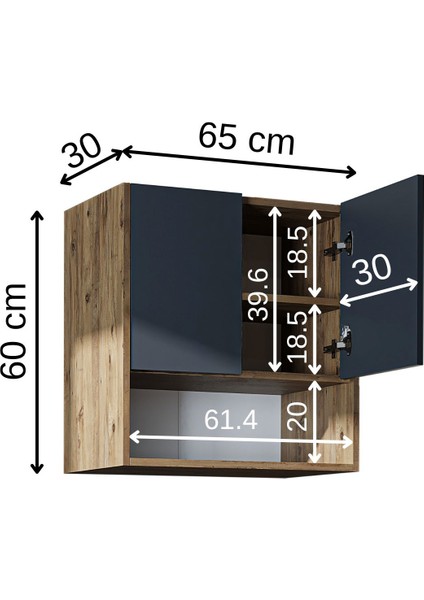Çamaşır-Kurutma Makinesi Dolabı Kapaklı Üst Dolabı Banyo Dolabı 65 cm fiyatları