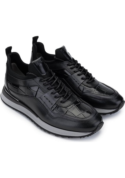 Erkek Siyah Kroko Sneakers & Spor Ayakkabı 383 6106 Erk Ayk SK24-25 Sıyah Kroko fiyatları