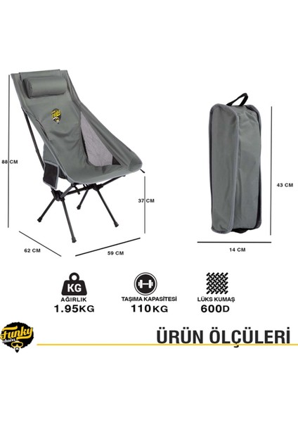 Funky Chaırs Sky Ultralight Katlanabilir Kamp Sandalyesi indirimleri