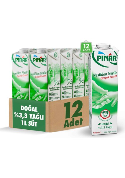 Yağlı Süt 1 L x 12 Adet fiyatları