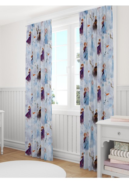 Elsa ve Karlar Ülkesi Temalı Fon Perde Çocuk / Bebek Odası Tek Kanat fiyatları