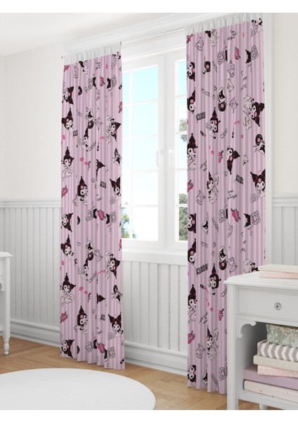 Kuromi Temalı Fon Perde Çocuk / Bebek Odası Tek Kanat fiyatları