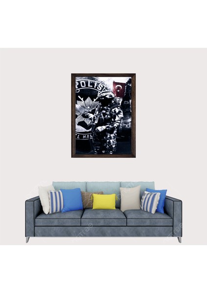 Türkçü, Polis Özel Harekat, Pöh, Çerçeveli Cam Duvar Tablosu 30 x 45 cm fiyatları