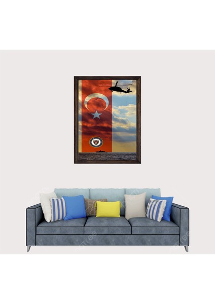 Türkçü, Türk Donanması, Mavi Vatan, Çerçeveli Cam Duvar Tablosu 20 x 30 cm Sp2 fiyatları