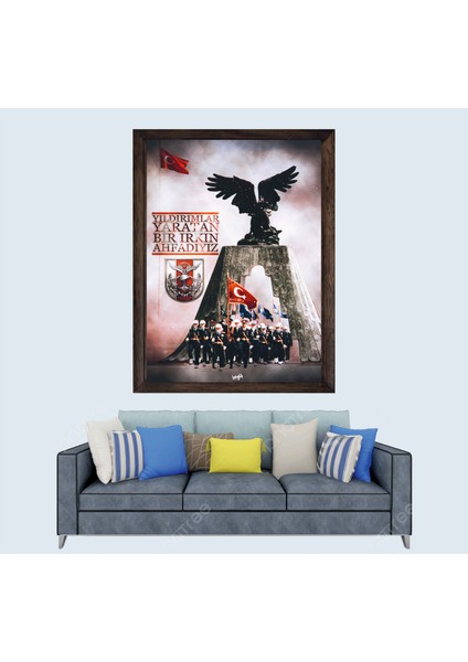 Türkçü, Tsk, Türk Silahlı Kuvvetleri Çerçeveli Cam Duvar Tablosu 20 x 30 cm