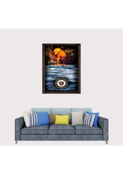 Türkçü, Türk Donanması, Gemileri Çerçeveli Cam Duvar Tablosu 30 x 45 cm Sp3 fiyatları
