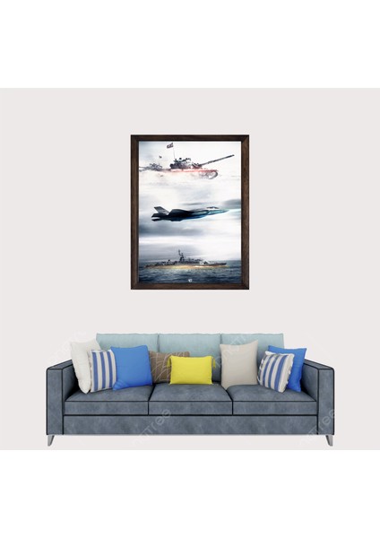 Türkçü, Türk Donanması, Türk Hava Kuvvetleri, Çerçeveli Cam Duvar Tablosu 30 x 45 cm Sp4 fiyatları