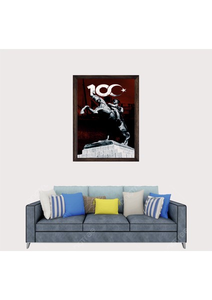 Türkçü, Mustafa Kemal Atatürk , Türk, Çerçeveli Cam Duvar Tablosu 30 x 45 cm SP17 fiyatları