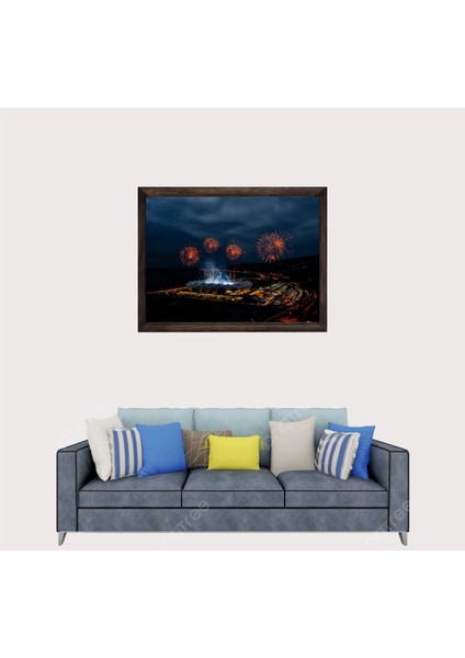 Trabzon, Trabzonspor Papara Park Stadyumu Çerçeveli Cam Duvar Tablosu 30 x 45 cm fiyatları