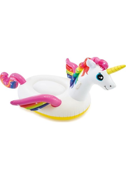 İntex Unicorn Binici Şişme Bot - Unicorn Binici Bot - Şişme Tek Boynuzlu At - Havuz Unicorn Şişme Deniz Yatağı 201X140x97 cm.