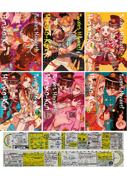 Manga Seti / Tuvalet Hayaleti Hanoko-Kun 3. 4. 5. 6. 7. 8. Ciltler (Matematik Öğreten Cetvel) - AidaIro