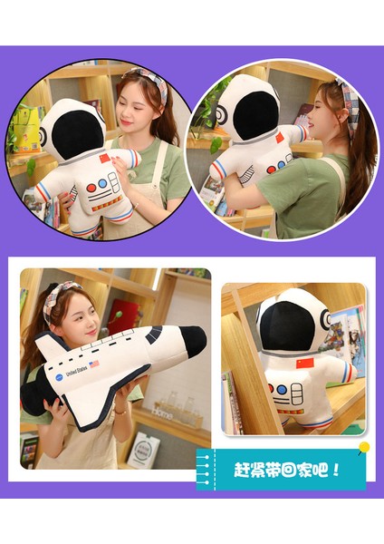 Astronot Uzay Mekiği Peluş Oyuncak Uzay Gemisi Çocuk 2 1 Set · (Yurt Dışından)