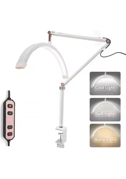 HD-M3X Ay Lamba LED Video Işığı Yarım Ay Şekilli Kumandalı Dolgu Işık Kalıcı Makyaj Tatto Çekim Işığı