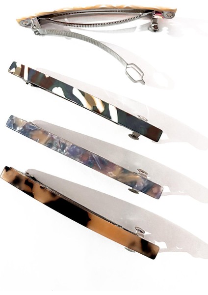 Düz Bar Asetat Toka Seti 4'lü Paket indirimleri