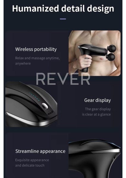 Masaj Tabancası Darbeli Titreşimli Sporcu Için Şarjlı Kas Egzersiz Aleti 4 Başlıklı fiyatları