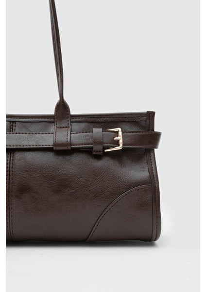 Enyola Acı Kahve Vintage Baget Çanta