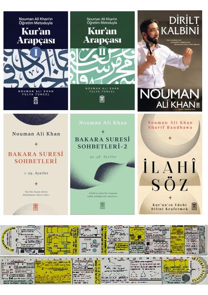 6 Kitap Set Kur'an Arapçası / Bakara Suresi Sohbetleri / Dirilt Kalbini / İlahi Söz (Matematik Öğreten Cetvel) - Nouman Ali Khan