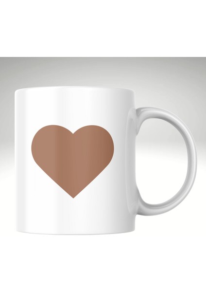 Kahverengi ve Siyah Kalp Sevgililer Günü Baskı Kupa Bardak fiyatları