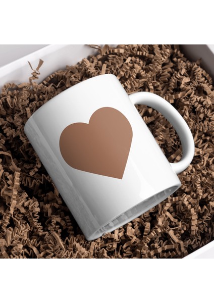 Kahverengi ve Siyah Kalp Sevgililer Günü Baskı Kupa Bardak fırsatları