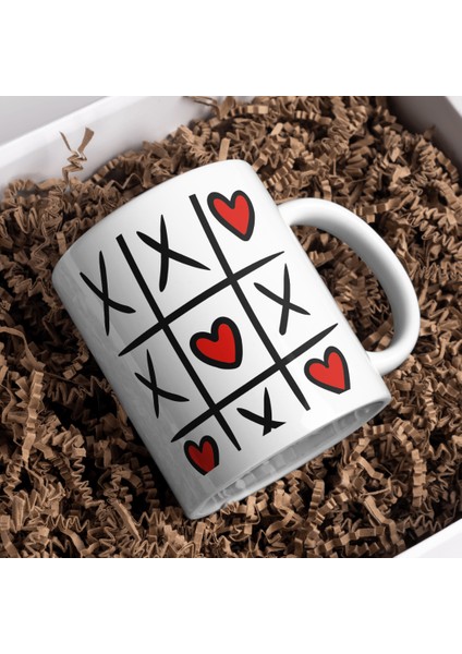 Xox Aşk Oyunu Sevgililer Günü Baskı Kupa Bardak modelleri