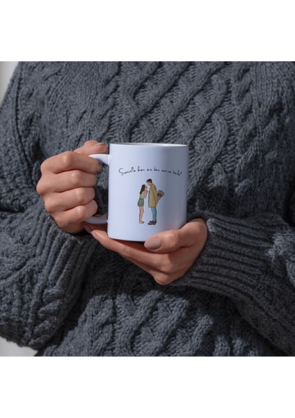 Seninle Her An Bir Ömre Bedel Sevgililer Günü Baskı Kupa Bardak indirimleri