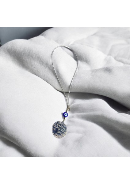 Çelik Çift Taraflı Nazar Ayeti Ayetel Kürsi Araba Dikiz Ayna Süsü, Nazar Boncuklu Araba Hediyesi modelleri