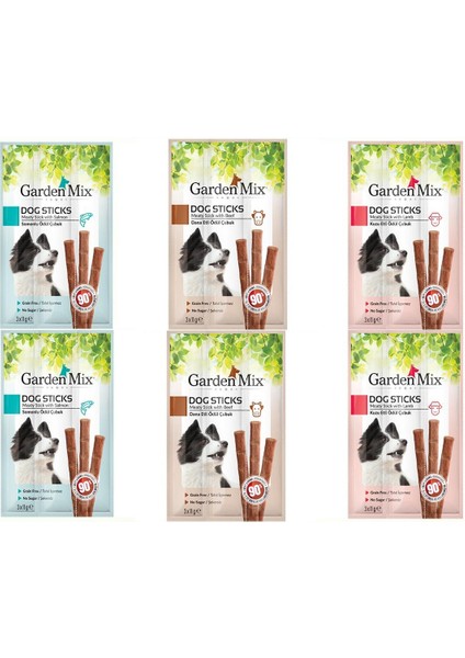 Karışık Köpek Ödül Sticks x 6 Adet
