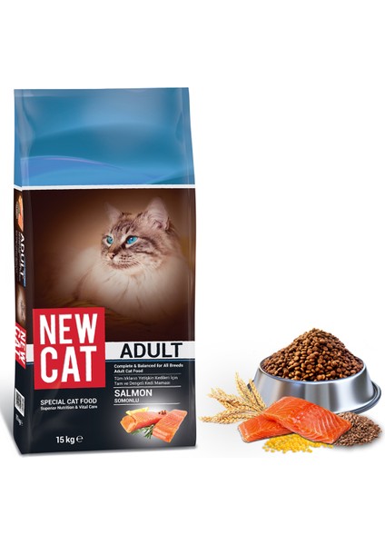 Newcat Somonlu Yetişkin Kedi Maması 15 Kg