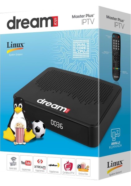 Master Plus+ Ipp Hd Linux Uydu Alıcısı- Çanaksız ve Çanak Antenli Uydu Alıcı 111066