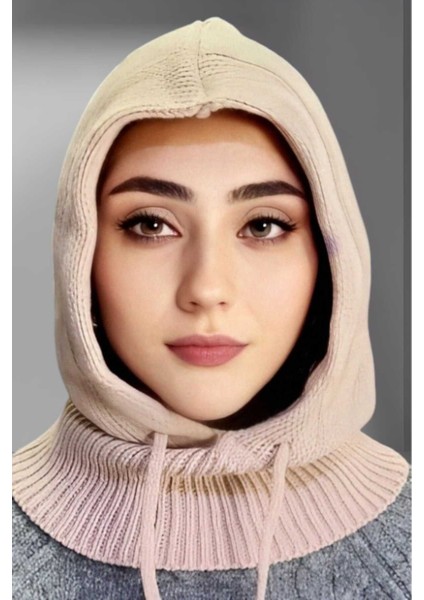 Balaclava Fitilli Triko Örgü Bere Başlık