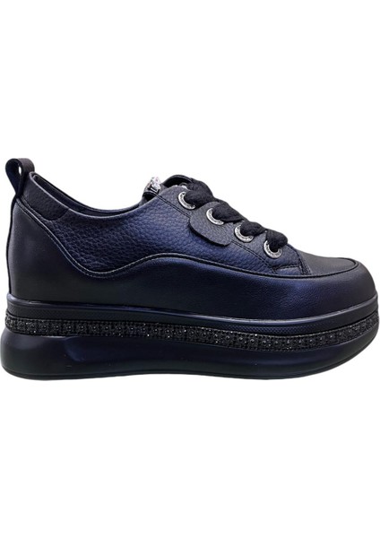 Orijinal Guja 308-1 Taşlı Deri Dolgu Topuklu Spor Ayakkabı