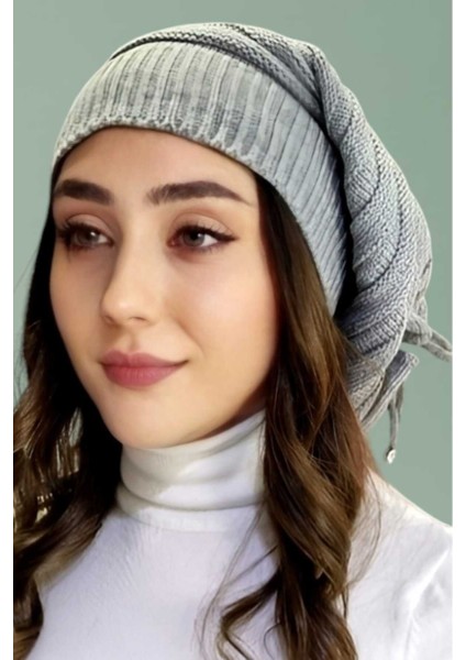 Kadın Kışlık Triko Örgü Bere ve Boyunluk