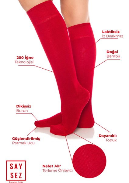 Bambu Kadın Dizaltı Düz Yumuşak Uzun Dikişsiz Çorap / Pantolon Çorabı / Teni Göstermeyen Çorap fiyatları